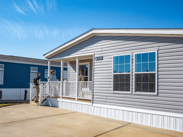 Exterior of a manufactured home