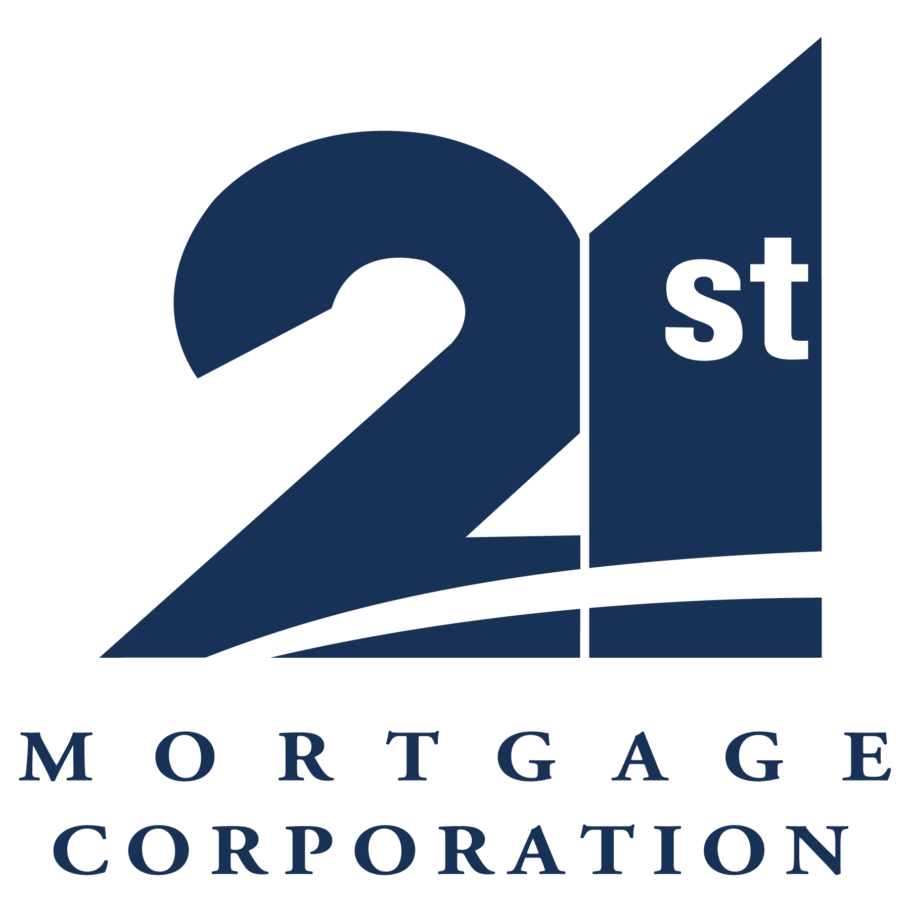 21st centered logo - navy